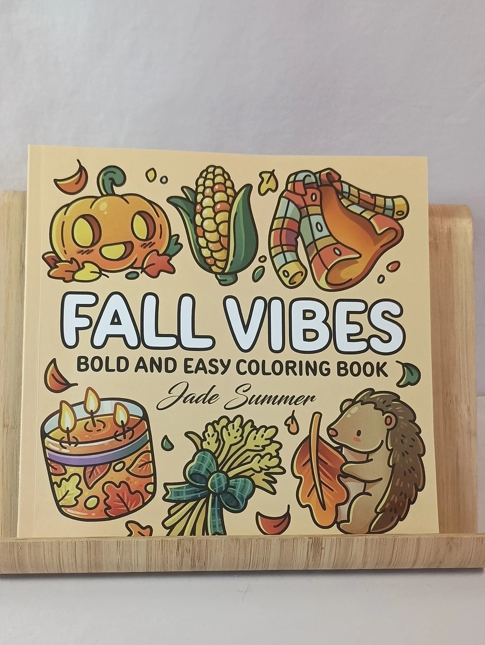 Jade Summer Fall Vibes Bold and Easy Coloring Book